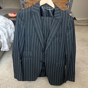 Zara black and white pinstripe 2 piece suit.
